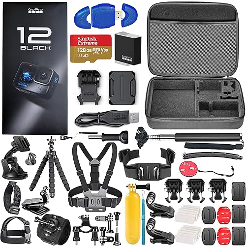 GoPro HERO12 - Action Camera + accessories