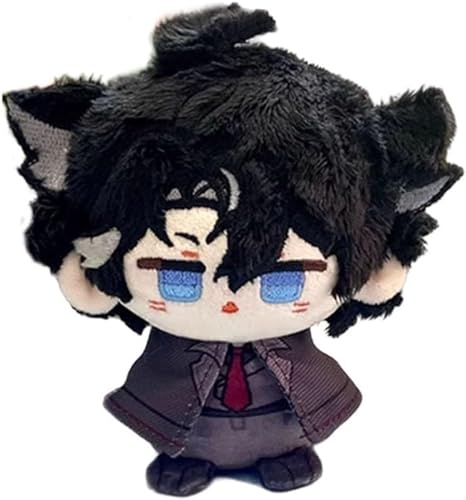 RESIIN Small Size Genshin Impact Figure Plush Doll - Wriothesley Plush (4 inch), Keychain Anime Figure Soft Stuffed Gift for Game Fans - Wriothesley