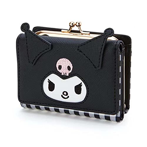 Huositi Cute Fashion Cartoon Character Small Wallet Short Ladies Wallet Leather Tri-fold Wallet Money Bag (Black) (QB01)