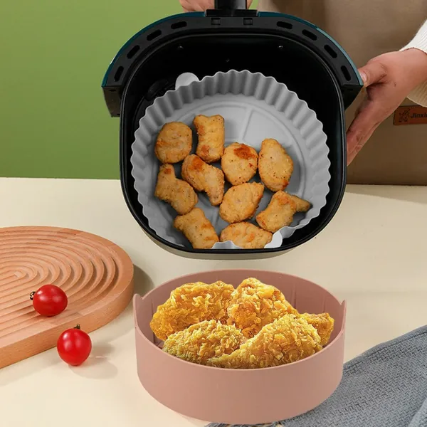Round Shape Air Fryer Silicone Basket