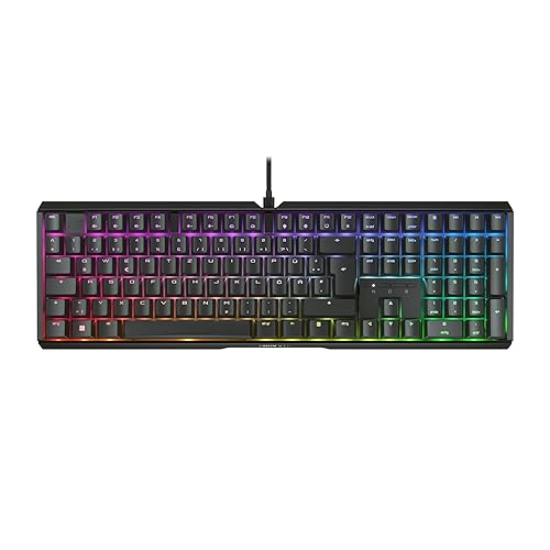 CHERRY XTRFY MX 3.1, Mechanische Gaming-Tastatur, Deutsches Layout (QWERTZ), RGB-Beleuchtung, Aluminium-Gehäuse, USB-A Anschluss, MX2A RED Switches, Schwarz - MX2A RED Switches - Deutsches Layout - QWERTZ - Schwarz