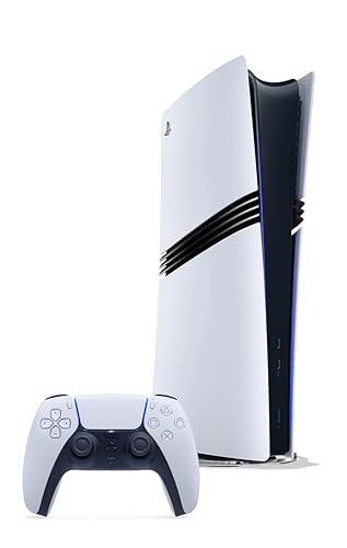 Playstation Sony, 5 Pro, PS5 avec 1 Manette Sans Fil DualSense, Couleur : Blanche - Pro - + 1 DualSense