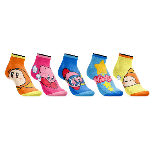 Kirby Poses 5 Pack Ankle Socks