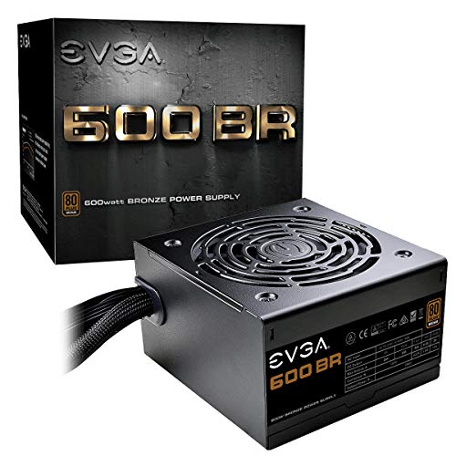 EVGA 600 BR, 80+ BRONZE 600W, 3 Ans de Garantie, Alimentation PC 100-BR-0600-K2 - Unique