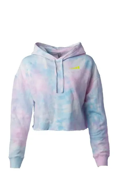 Lightweight Crop Fleece Hoodie by Without Limits™ Runners Essentials - XS / Tie Dye Cotton Candy