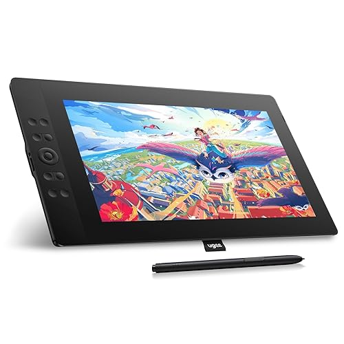 UGEE 15.4 inch Drawing Tablet with Screen，143% sRGB UE16 Computer Graphics Tablet with Full-Laminated Screen 8+1 Hot Keys 16K Level Pressure Battery-Free Stylus，Drawing Pad for PC/Windows/Mac/Android - 15.4inch