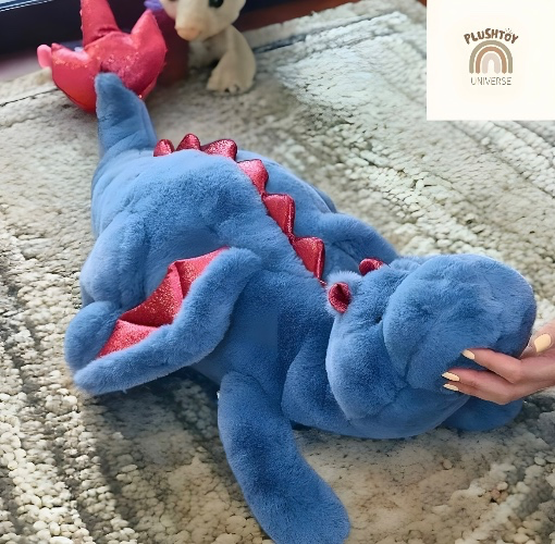 Dragon Plushie Toy | White Green Blue Plush Dragon Toy | Flying Dragon Plushie | Stuffed Winged Dragon Pillow Plush Toy | Gift For Kids |