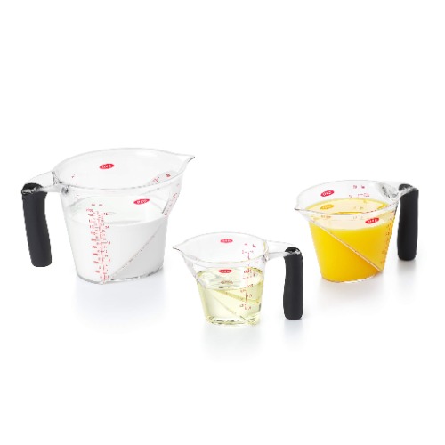 OXO Good Grips 3-Piece Angled Measuring Cup Set, Black - Measuring Cup Set