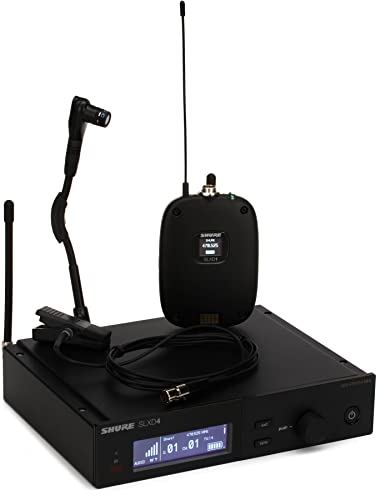 Shure SLXD14/98H Wireless Microphone System with Bodypack and Beta 98H/C Clip-on Gooseneck Mic, SLXD14/98H-G58 - G58 Band (470-514 MHz)