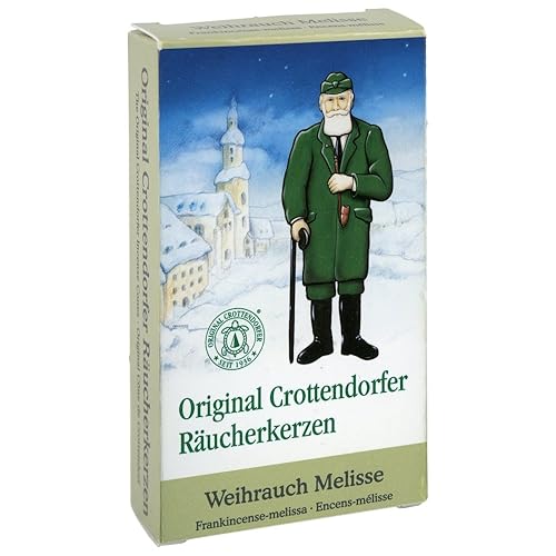 Original Crottendorfer - Räucherkerzen - Duft: Weihrauch-Melisse - Menge: 24 Stück - Größe: M - Made in Germany - Weihrauch-Melisse