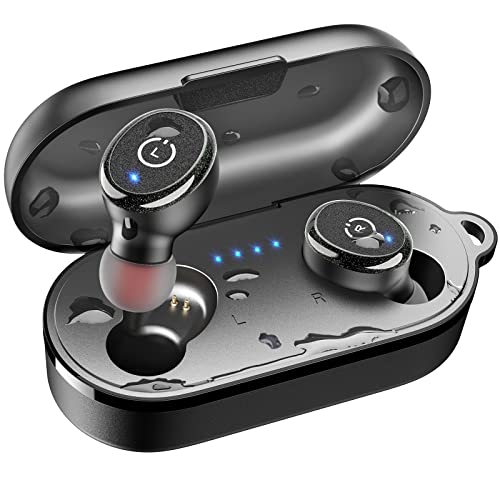 TOZO T10 Bluetooth 5.3 Wireless Earbuds with Wireless Charging Case IPX8 Waterproof Stereo Headphones in Ear Built in Mic Headset Premium Sound with Deep Bass for Sport Black (2022 Upgraded) - Black - 1 - Overall compactness and comfort for extended wear