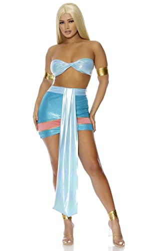 Forplay womens 4pc. Sexy Movie Princess Character Costume - Blue - Medium/Large