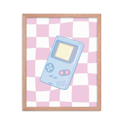 Game Boy | Framed poster | Retro Gaming - White / 16″×20″