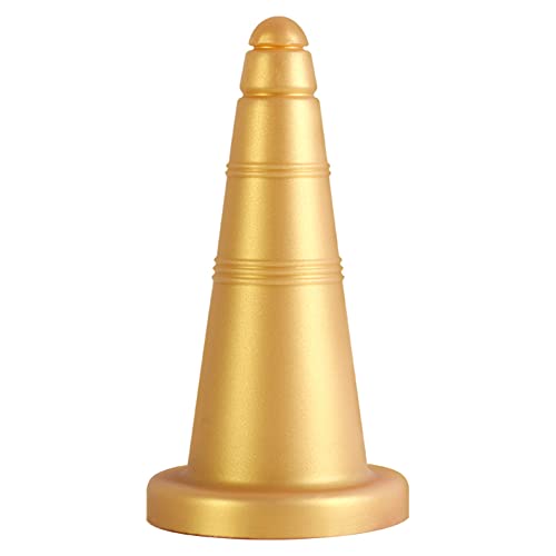 FST Super Soft Liquid Silicone Anal Plug Ice Cream Cones Exterior Design Adult Toy Vaginal Massage Prostate Stimulation Double Use Butt Plug for Man Woman Couple Masturbation Dildo Sex Toy (L) - L