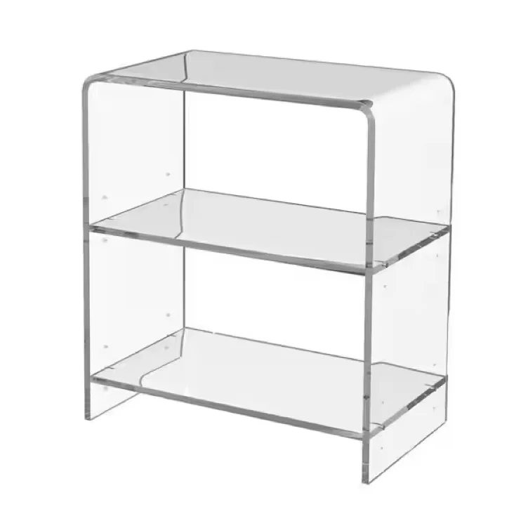 Crystal Clear 2-Shelf Acrylic Bookcase | 25.0 in. H x 22.0 in. W x 12.0 in.