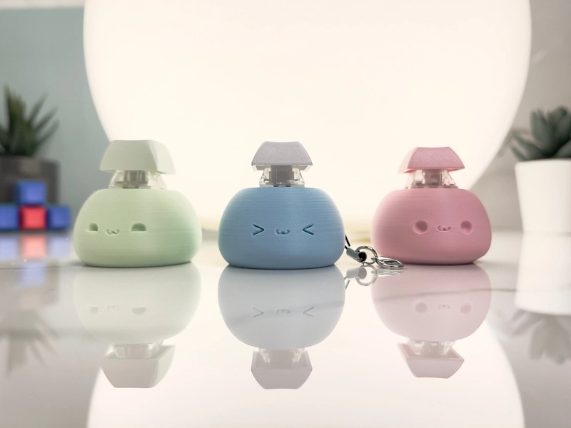 Cute Fidget — Mechanical keyboard lover, 3D Printed, Keychain