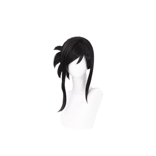 【Normal Ver Ready For Ship】DokiDoki Tiifa Lockhhart Wig / Earrings Women Long Black Tied Hair | Hairtie Version Wig Only-Order Processing Time Refer to Description Page