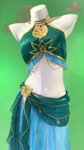 Link Derivative Sexy Lingerie Set Halter Top and Skirt with Thong Sleeves