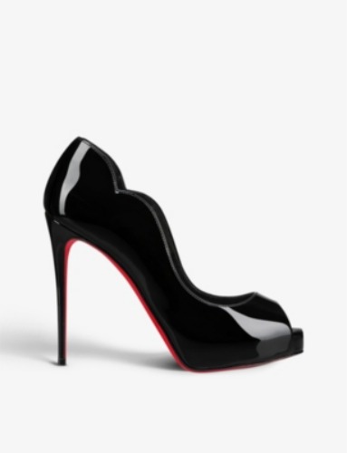 Hot Chick Alta 120 patent-leather heeled sandals