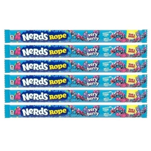NERDS VERY BERRY ROPE BY WONKA 26G - AMERICAN CANDY - 6 PACKS