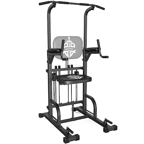 Sportsroyals Power Tower Pull Up Dip Station Assistive Trainer Multi-Function Home Gym Strength Training Fitness Equipment 440LBS - Multi