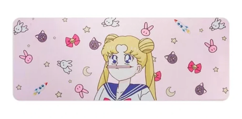 Mouse Pad Sailor Moon  Alfombrilla  Color Rosa 80x30cm