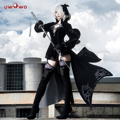 Uwowo Nier: Automata 2B Reincarnation Alternate Battler Outfit Cosplay Costume - 【In Stock】L