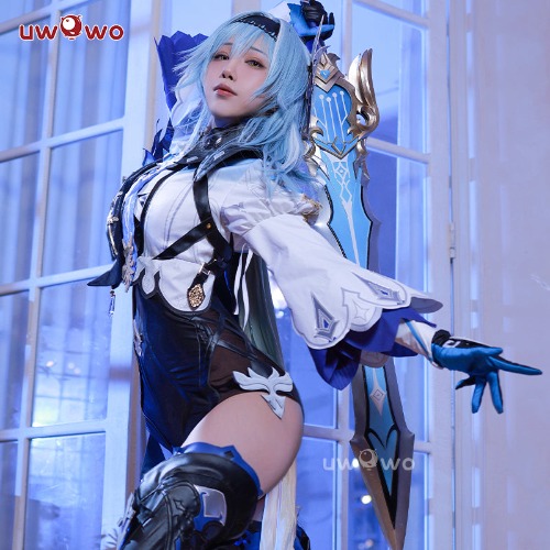 【Special Discount】Uwowo Game Genshin Impact Eula Lawrence Spindrift Knight Cosplay Costume - 【In Stock】Full set L