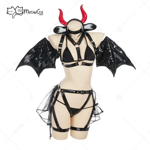 Conjunto de lencería vaca Diablo