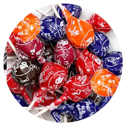 Tootsie Roll Pops with Chocolate Tootsie Roll Center, 1lb Bulk Bag (Approx 22 Count), Original Assorted Fruit Flavors, The Hampton Popcorn & Candy Company - 1 Pound