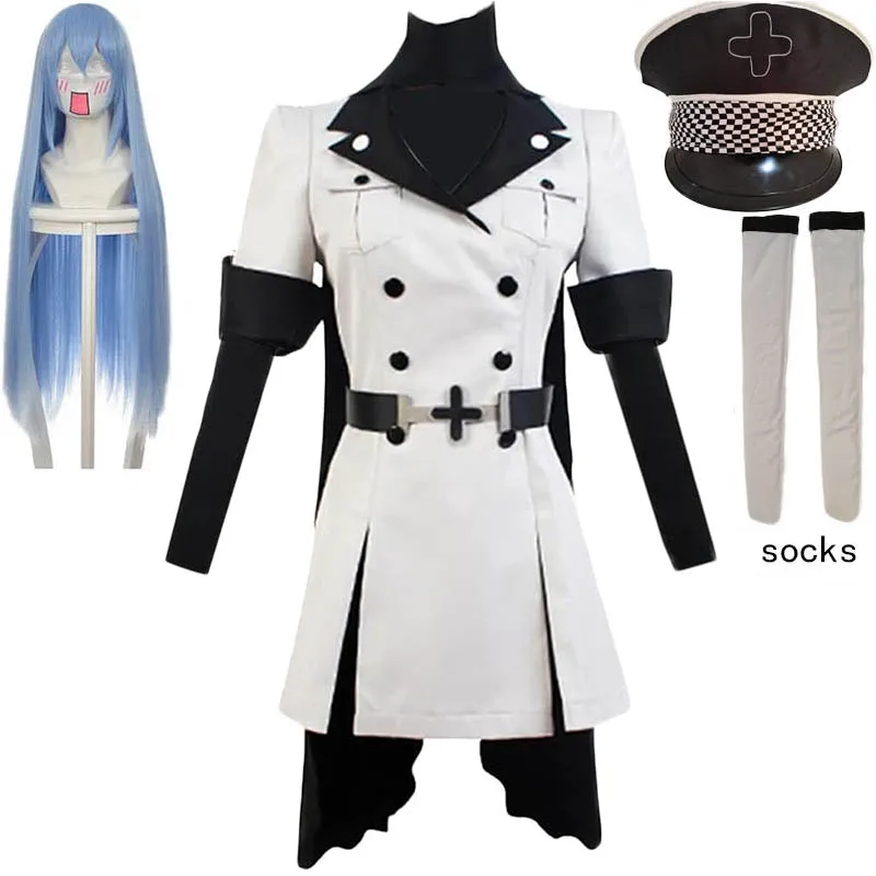 Cosplay Anime Esdeath Empire Cosplay Kostüm Manga Allgemeine Uniform mit Hut Socken für Halloween Outfits Esdeath Empire Outfits - AliExpress 200000532