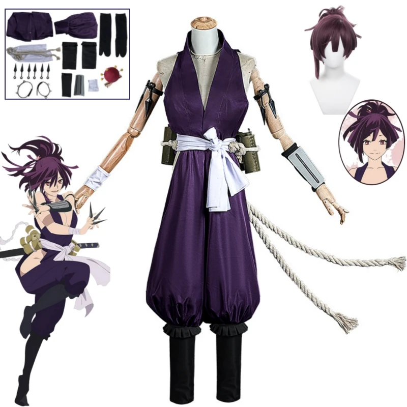 Anime Jigokuraku Yukudha Cosplay Kostum Kunoichi Hallo sieben Fuchs Sumire lila Uniform Halloween Party Frauen kompletten Satz - AliExpress 200000532
