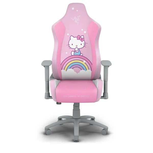 Razer Iskur X Ergonomic Gaming Chair: Designed for Hardcore Gaming - Multi-Layered Synthetic Leather - High-Density Foam Cushions - 2D Armrests - Steel-Reinforced Body - Hello Kitty & Friends Edition