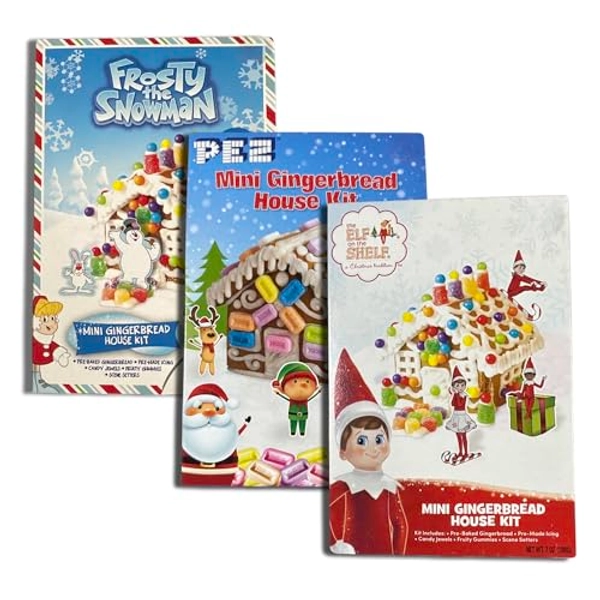Gingerbread House Mini Kits Super Value Pack Curated by Tribeca Curations | 3 Full Kits