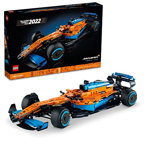 LEGO 42141 Technic McLaren Formula 1 2022 Replica Race Car Model Building Kit, F1 Motor Sport Set Birthday Gift Idea for Adults, Men, Women, Him, Her, Husband, Collectible Home Decor - Frustration-Free Packaging