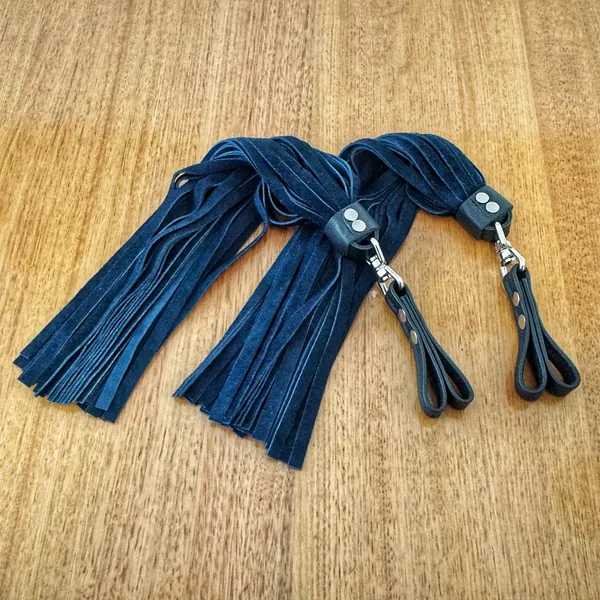 Florentine Swivel Poi Handle Floggers - Dark Blue