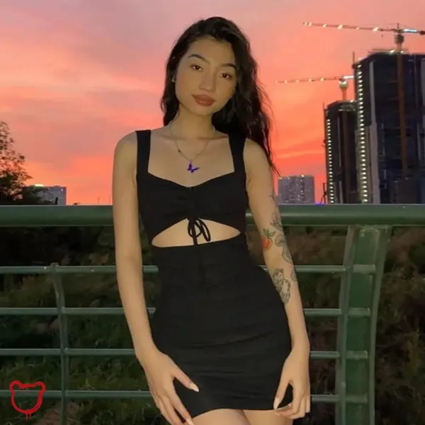 Forever Stars' Black Bodycon Dress