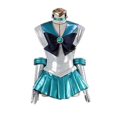 supmond Sailor Neptune Michelle Kaiou Michiru Costume shoes wig for Cosplay festival Halloween Christmas Carnival Party - Large - Female Size