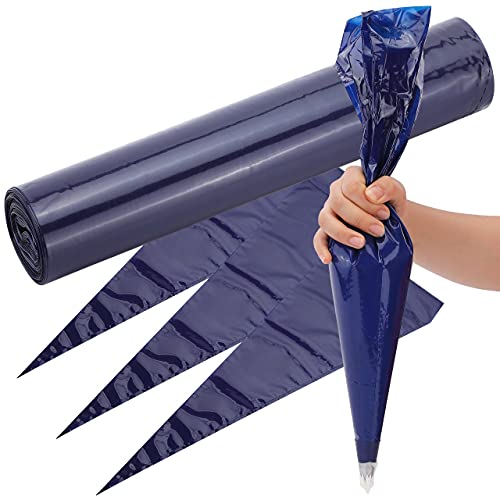 Treat Story Large Disposable Piping Bags 21-inch, Easy to Use Thick Icing Bags for Cake and Dessert Decorations, Easy to tear off roll of 22 pcs