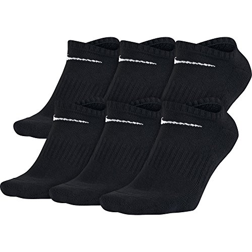 NIKE Performance Cushion No-Show Socks with Band (6 Pairs) - Medium White/Black