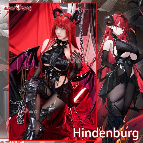 【In Stock】Uwowo Azur Lane KMS Hindenburg Iron Blood Sheer Black Sheer Halloween Cosplay Costume - 【In Stock】Set B：Wings+Armor+Tail