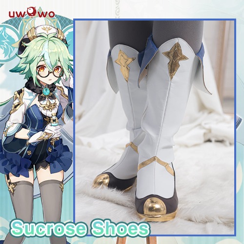 Uwowo Genshin Impact Shoes Sucrose Shoes Anemo Mondstadt Female Cosplay Shoes - 39