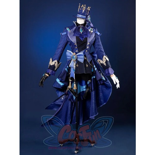 【READY TO SHIP】Genshin Impact Black/White Furina Hydro Archon Cosplay Costume C08735  AAA | Black version + Vision / Ready to Ship - 3 business days / S