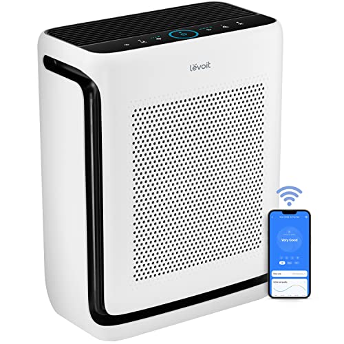 LEVOIT Air Purifiers for Home Large Room Up to 1900 Ft² in 1 Hr with Washable Filters, Air Quality Monitor, Smart WiFi, HEPA Filter Captures Allergies, Pet Hair, Smoke, Pollen in Bedroom, Vital 200S - Vital 200S