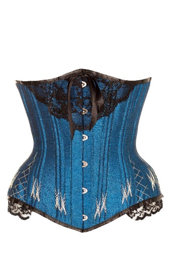 Longline Turquoise Underbust With Flossing | 36" Corset (Suitable for 39-40" Natural Waist)