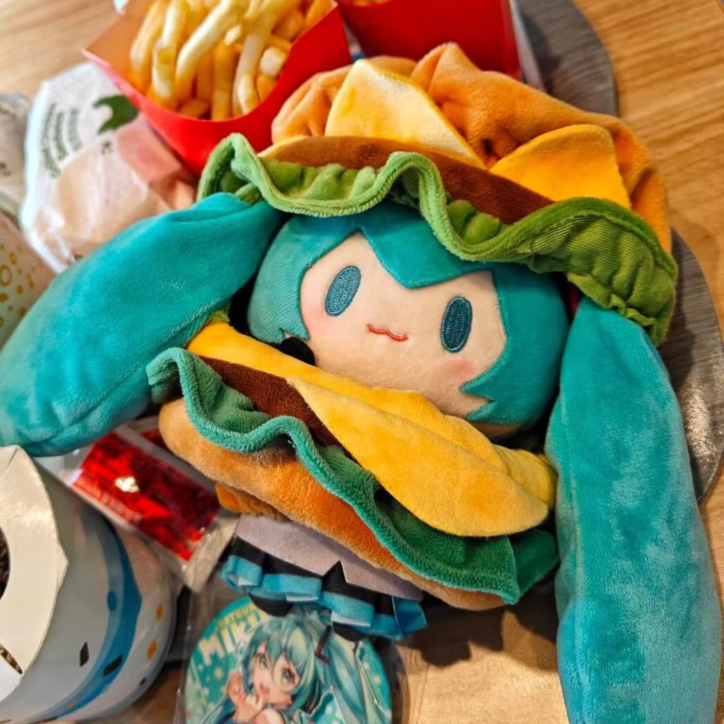 Hatsune Miku Kawaii versión Q figura muñeca de peluche Linda muñeca de peluche de Hamburgo ropa periférica de animé juguete de peluche ornamento juguetes regalos - AliExpress 26