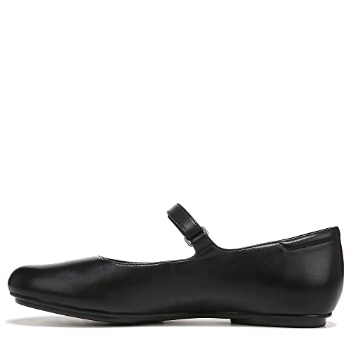 Naturalizer Women Maxwell-Mj Mary Jane Round Toe Ballet Flats - 11 Wide - Black Leather