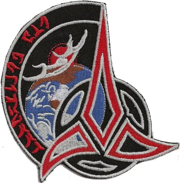 StarTrek Patch gestickt zum aufnähen - Star Trek Abzeichen Klingonen Aufnäher Clingone Empire - Bügelbild Applikation für Shirt/Mousepad/Jacke, 110x100mm