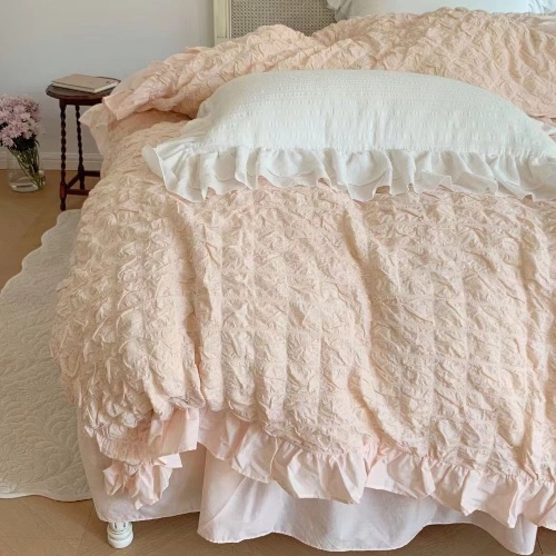 Cream Puff Quilt Cover Set | Mistyrose / Queen