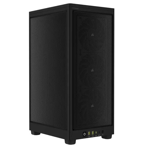 Corsair Airflow Mini-ITX - Carcasa para PC 2000D - Factor de Forma Mini-ITX - Paneles de Malla de Acero - Soporte de GPU de Tres Ranuras - Interior optimizado para refrigeración - E/S Moderna del